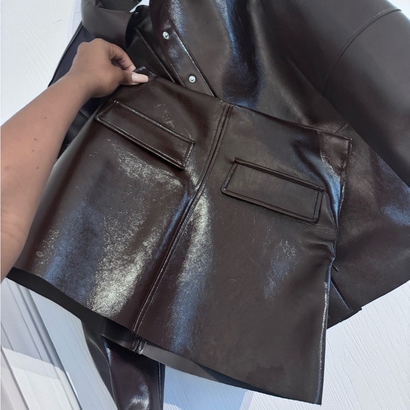 H&M vinyl burgundy/chocolate set - Picture 1 of 2